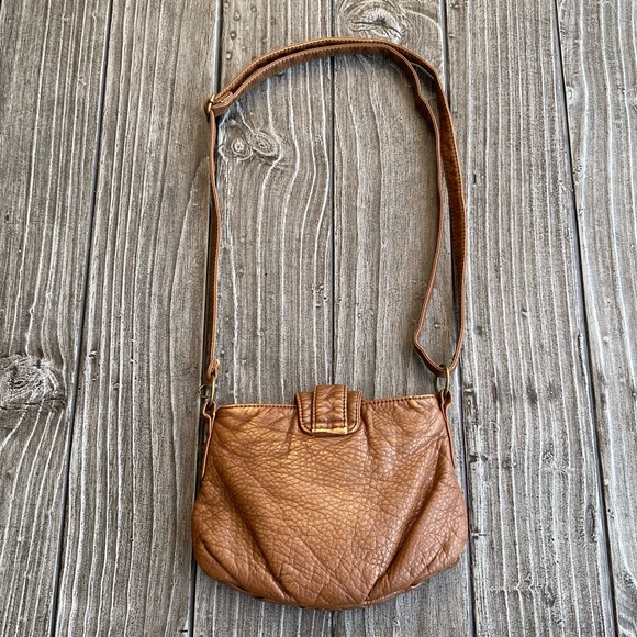 Butter Soft Cognac Bobo Crossbody Satchel Bag - Picture 3 of 10